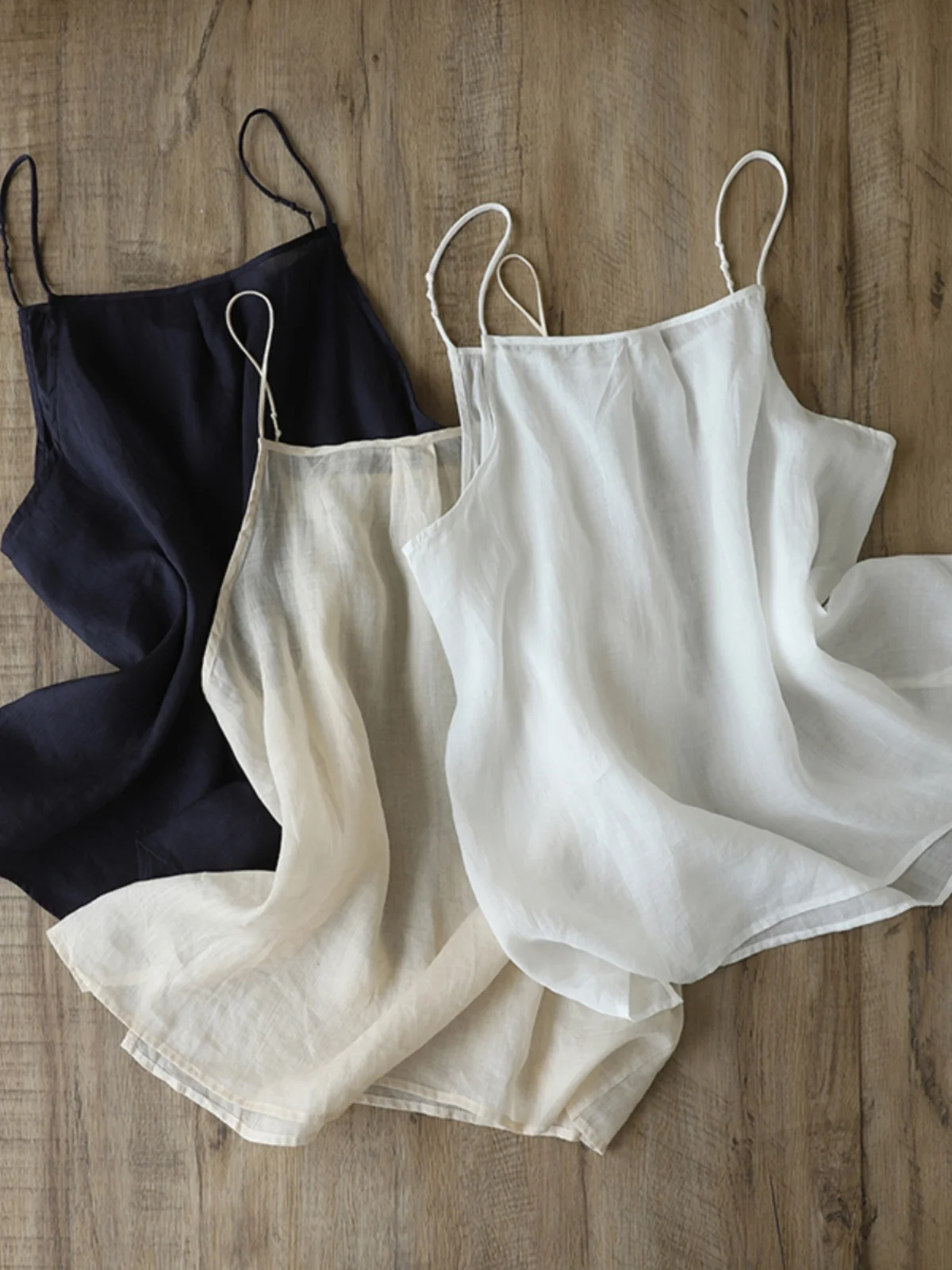 

Льняной топ-майка с V-образным вырезом и регулируемыми бретелями, универсальный, стройнящий, летний, повседневный