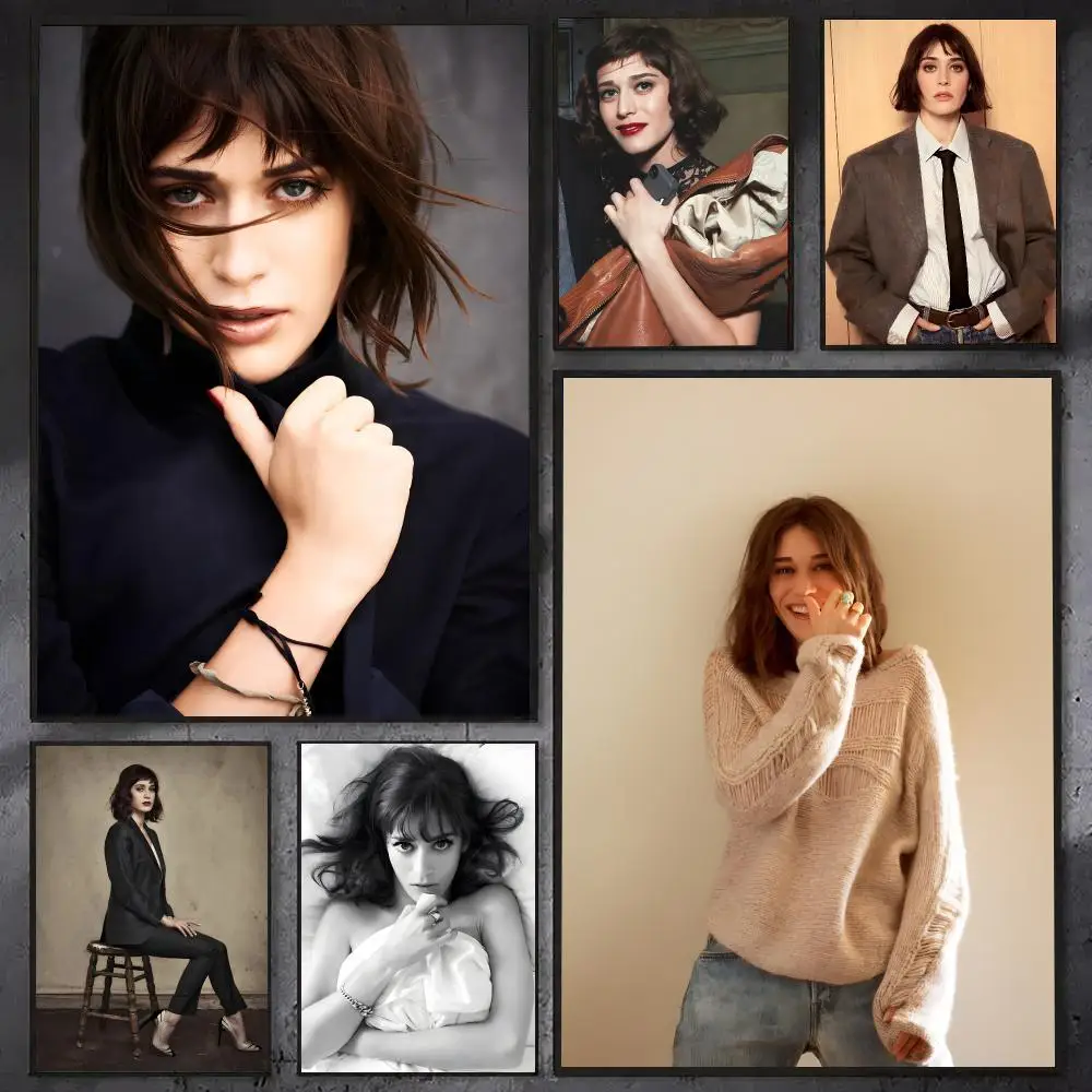 Actor L-Lizzy Caplan Poster Waterproof Sticky Wall Art Print For Bedroom Living Room Hallway Bar Home Decor