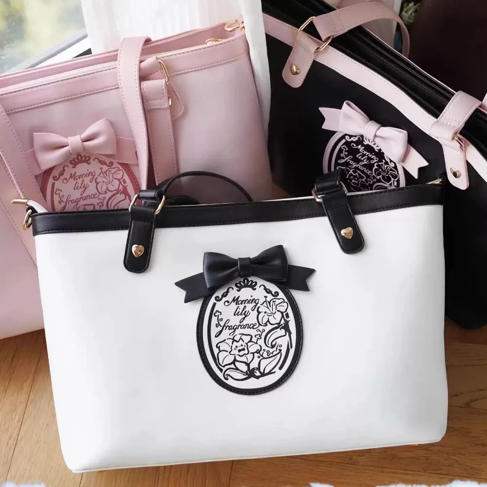 

Bow Large Capacity Ita Bags for Woman Shoulder Underarm Bag Cute Original Bolso Tote Sac Femme Crossbady Bolsos De Mujer