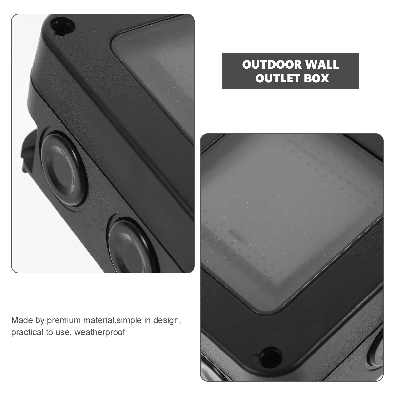 

1Set Waterproof Button Switch Outdoor Wall Outlet Box Durable ABS Tpu Material Weatherproof Garden Use Outdoor Wall Outlet Box
