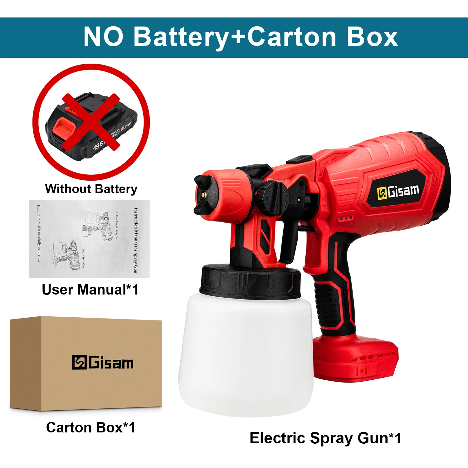 GΣ 1000 ml elektrisch draadloos spuitpistool HVLP-verfspuit voor meubelcoating Airbrush-gereedschap voor Makita 18 V batterijpennen
