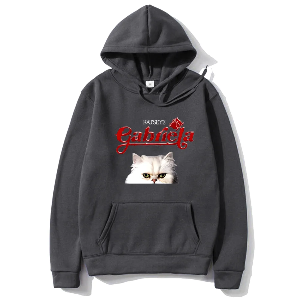 Katseye Gabriela Cat Graphic 2025 Hoodie Men Women's Cute Fashion hip hop streetwear kpop Fleece Clothing Long sleeve pullovers