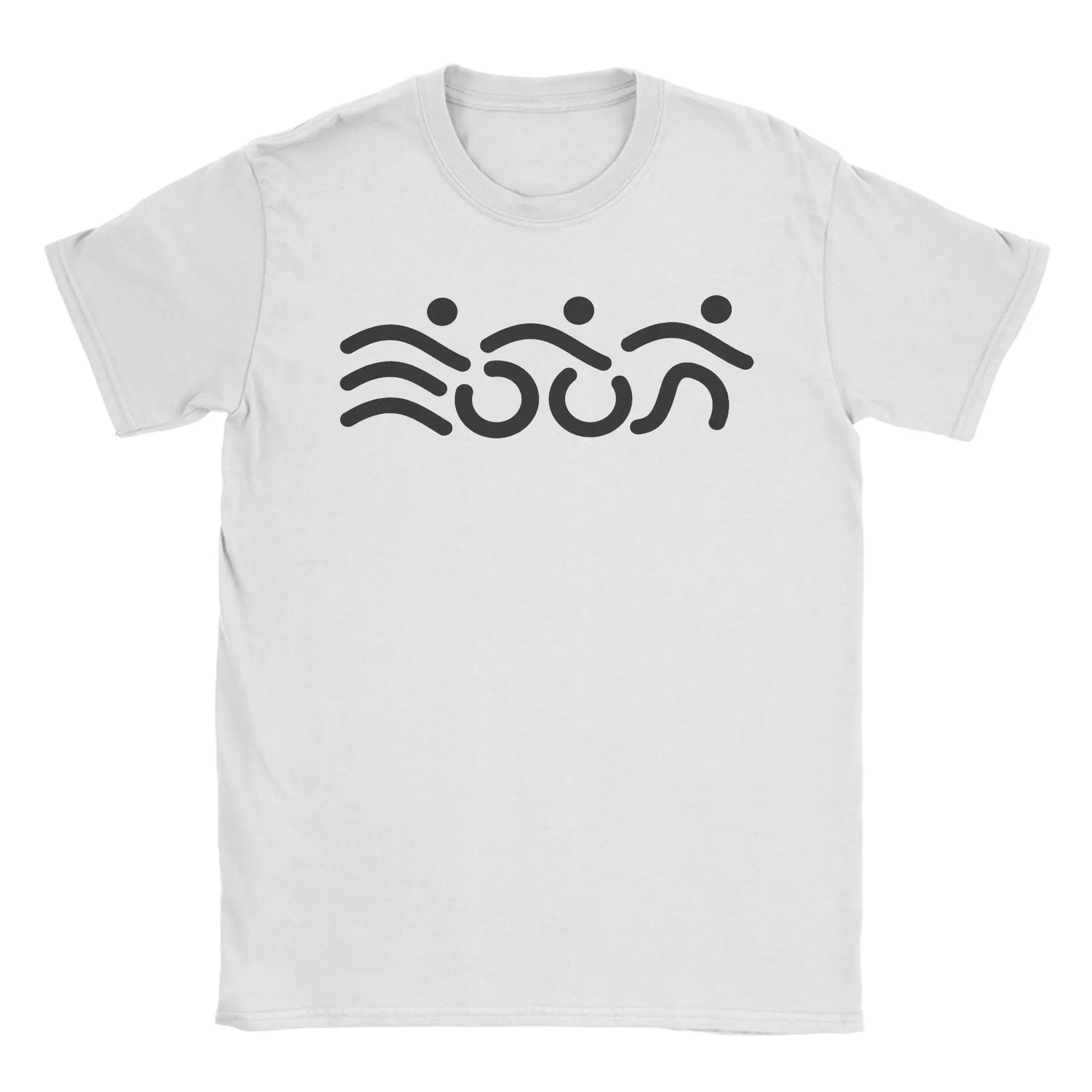 Triathlon Swim Bike Run  Men T Shirt  Awesome Tee Shirt Short Sleeve Round Neck T-Shirt Cotton Summer Clothes