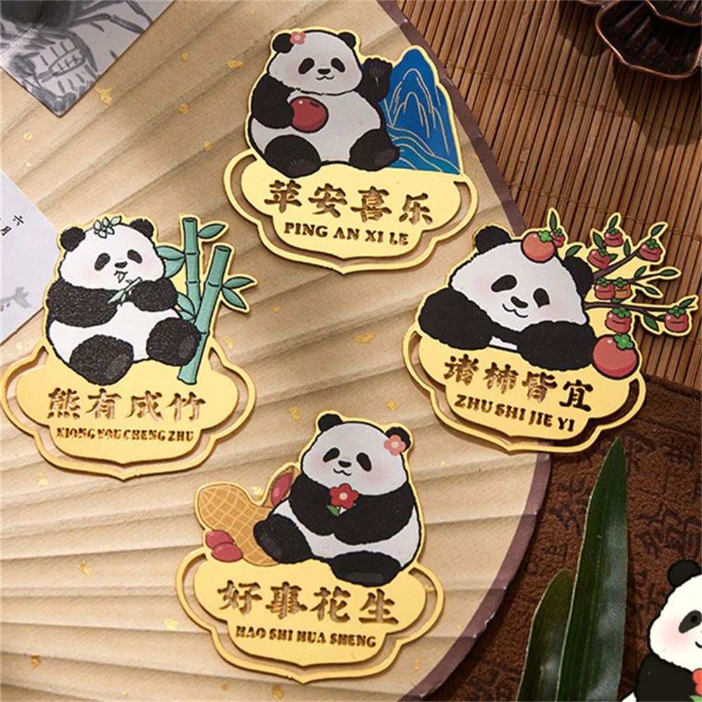 Cartoon Panda Bookmark Metal Insert Book Clips Book Page Holder Creative Student Gifts Stationery School Office Supplies 2024