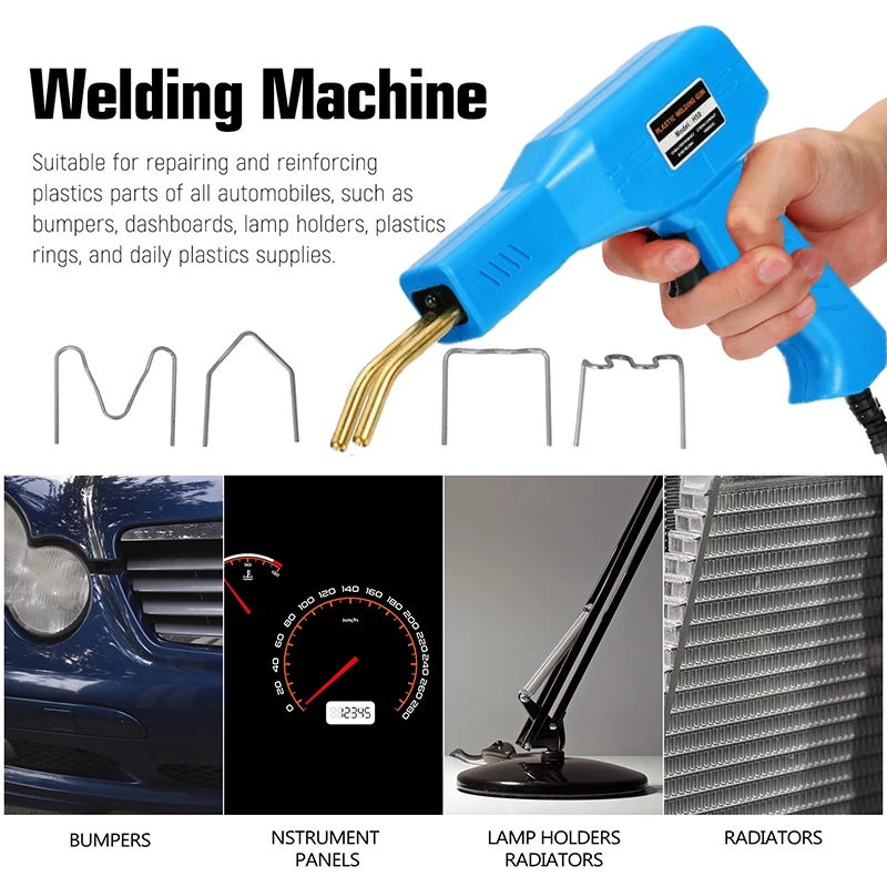 Plastic Welding Machine Car Bumper Repair Welding Tool Ergonomic Hot Stapler Machine Soldering for Plastic Staple Machine Garage