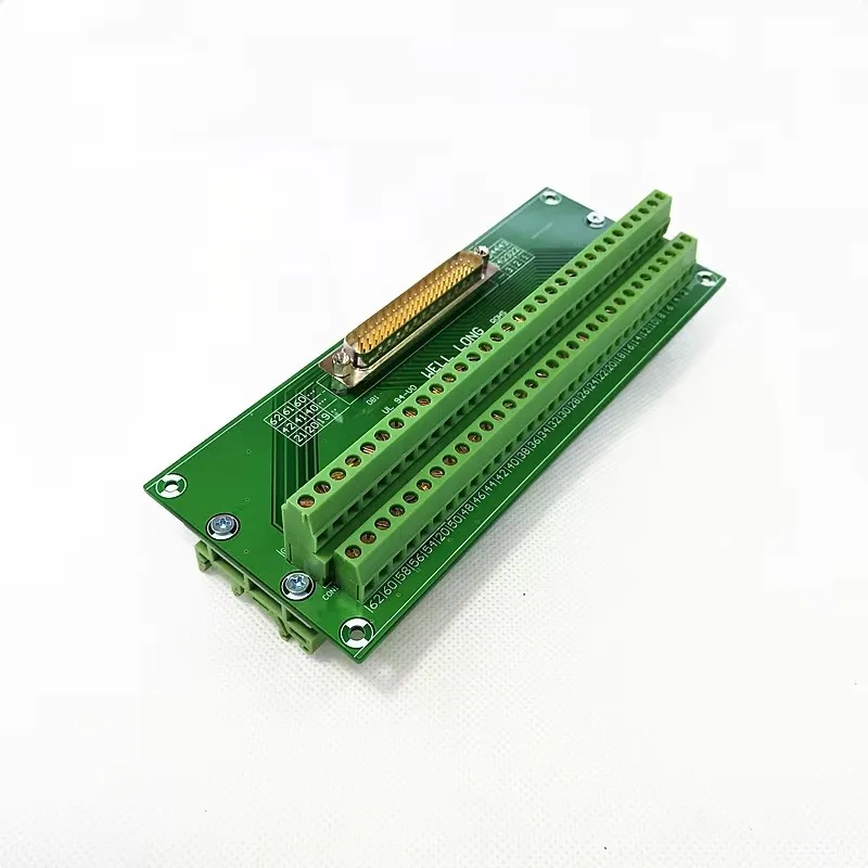 D-SUB DB62 Male Header Breakout Board, Terminal Block, Connector,​Simple DIN Bracket