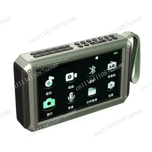 Portable F55 FM Radio Video Display Radio with Wireless Bluetooth, Speakers Dual TF Card Slot MP4 Music Video E-Book Player