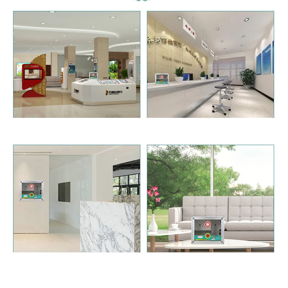 

Аварийная аптечка из алюминиевого сплава, портативное настенное крепление, ручная аптечка, контейнер для хранения, серебристый, легкий, прочный