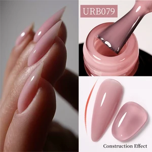 Ur Zucker 7ml Kristall Gummi Basis Nackte Gel natürliche Farbe halb dauerhaft Einweichen UV -LED -Gel Lack für Nagelkunst 12 Hauptverkaufsglasbasis für Nägel - №3