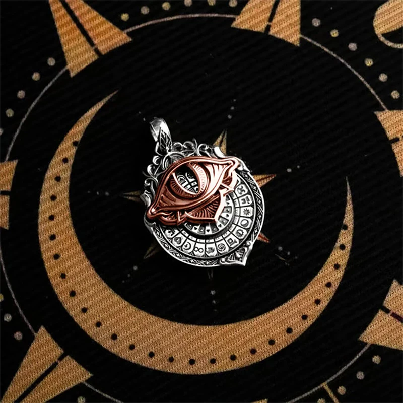Tarot Guidance Pendant - All-Seeing Eye Necklace, Mystic Divination Jewelry, Spiritual Enlightenment Symbol