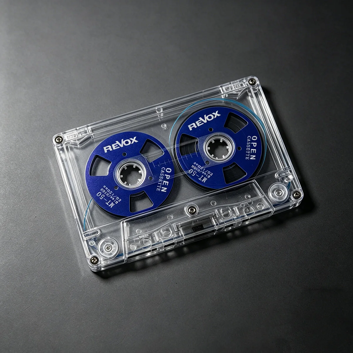 C50 Neues Retro Open-Cassette-Audioband mit kleinem Fenster, 50 Min., handgefertigt, doppelseitig, Metallspule im Reel-to-Reel-Stil für Walkman