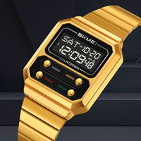 Business Men Retro Luxury Time Digital Electronic Watch For Women Student Waterproof Chrono Wristwatch Simple Clock
