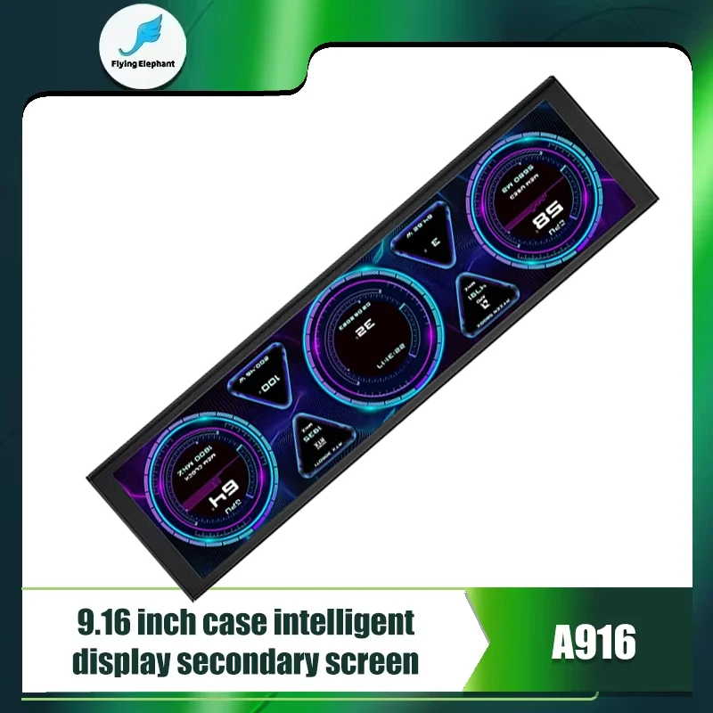 

9.2 inch IPS TYPE-C Secondary Screen, Software Driver Available For Multiple Themes,Support Photo/Video Play/GIF