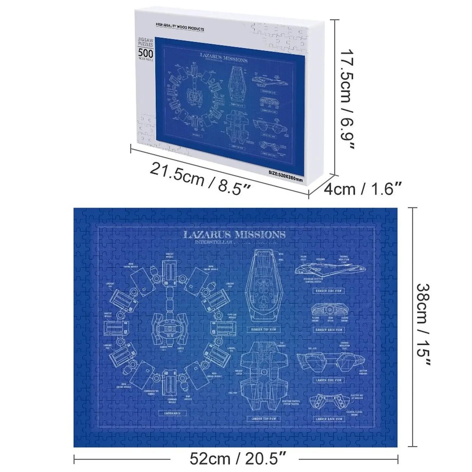 Lazzaro Mission Blueprint (film interstellare) Jigsaw Puzzle personalizzato bambino foto Puzzle personalizzato personalizzato