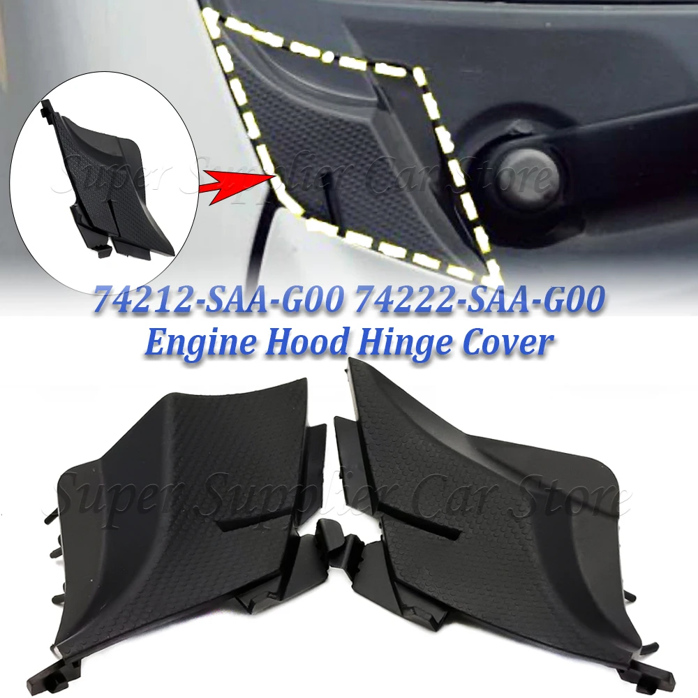 For HONDA For JAZZ GD1 GD3 2003-2008 Engine Hood Hinge Trim Covers Cap Hatchback LHD Bonnet Cowl Top 74212-SAA-G00 74222-SAA-G00