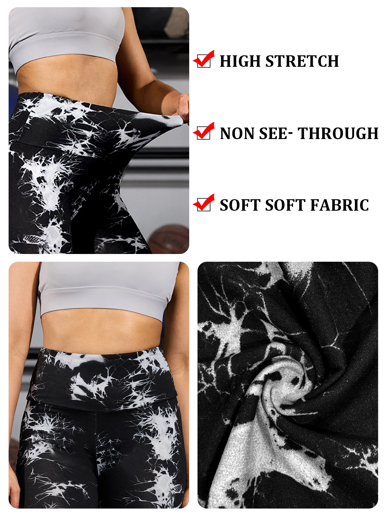 ผู้หญิงเอวสูงกางเกงคาปรี Super Soft Tummy Control ไม่ดูผ่านออกกําลังกายโยคะวิ่งกีฬา Push Up GYM Leggings