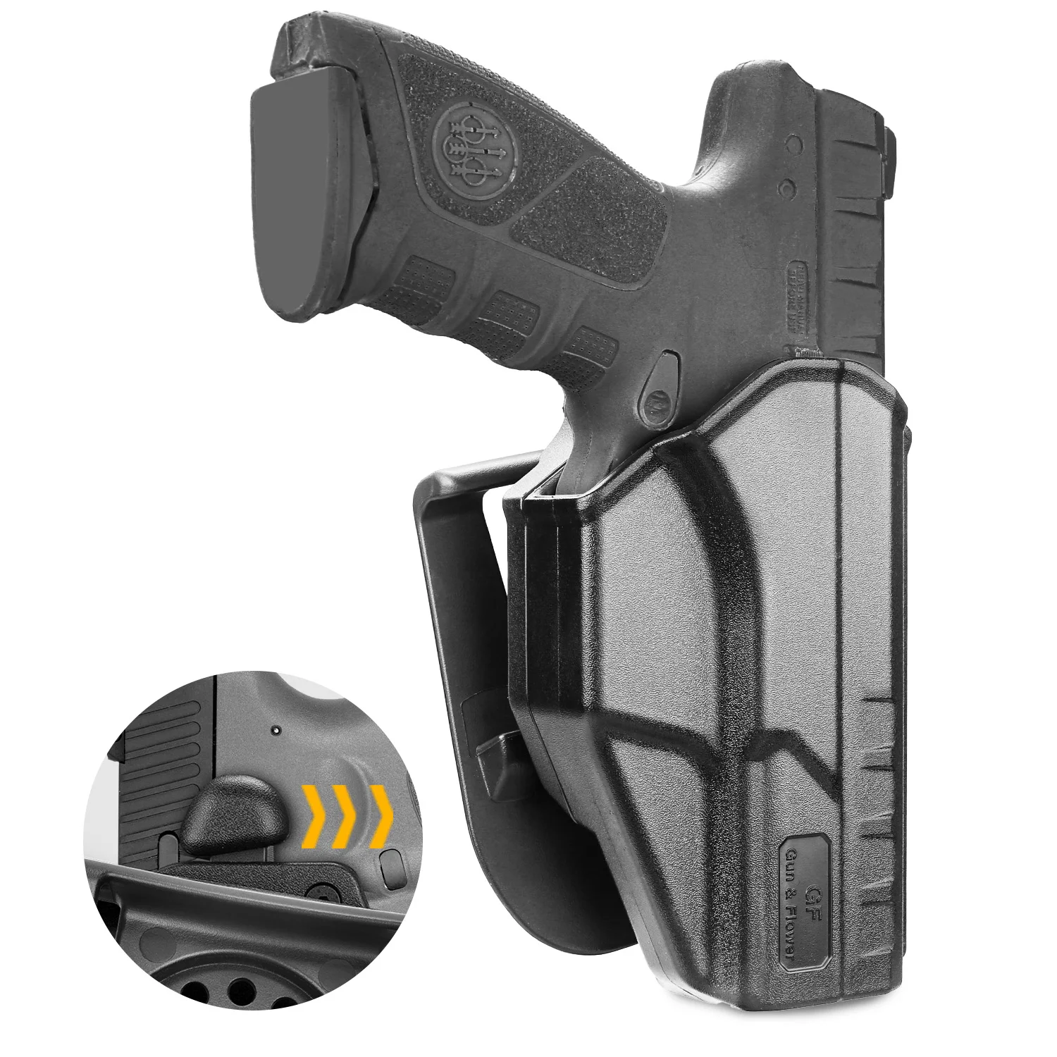 Beretta APX Holster, Thumb OWB Holster Fit Beretta APX Full Size 9mm, 40 (Not Fit Beretta APX A1), Level II Retention/360 Degree