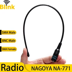 VHF/UHF Dual Band Walkie-talkie Antenna Original Nagoya NA-771 Radio Flexible Whip Antenna 144M/430M SMA BNC for Baofeng Kenwood