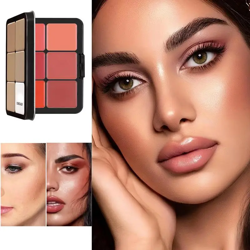 Concealer Palette 12-Color Blush And Palette Contour Palette Blush Contour Makeup Cream Contour Waterproof Face Palette Makeup