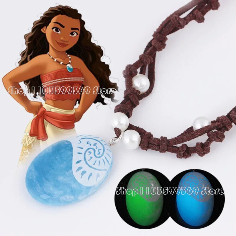 

Heart of Te Fiti Necklace Disney Movie Moana Necklace Maui Luminous Pendant Children's Cosplay Props Children's Birthday Gift