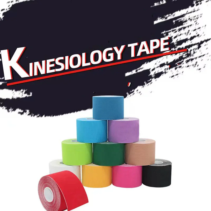 1 Pcs ใหม่ Kinesiology เทปการกู้คืนเทปยืดหยุ่น Kneepad กล้ามเนื้อเข่า Pads สนับสนุนสําหรับ GYM Fitness BANDAGE D