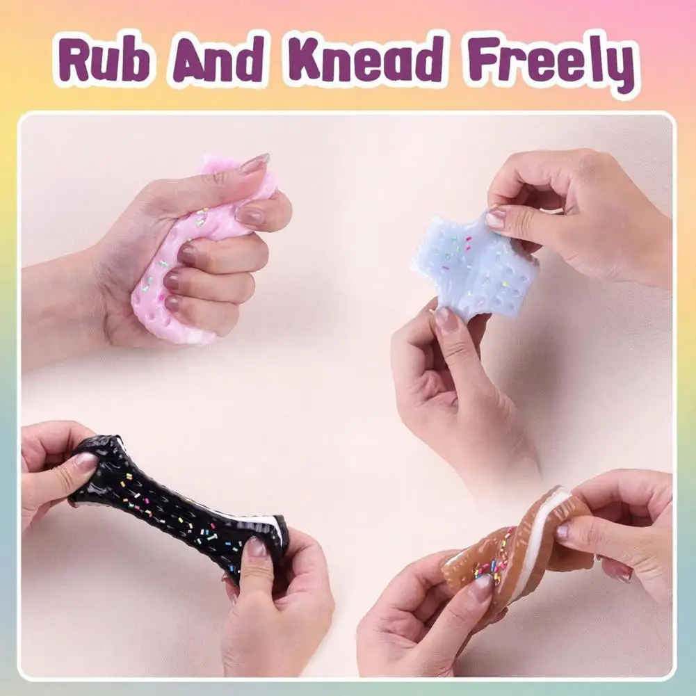 

Игрушка-антистресс в форме еды: длинное печенье, клубнично-шоколадный сэндвич, сжимаемая игрушка-декомпрессор для рабочих