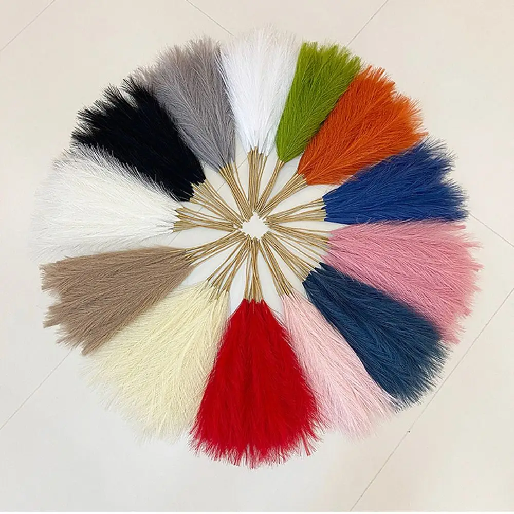 20Pcs Fluffy Texture Artificial Pampas Grass Faux Grass Multi-color Faux Plant Reed Decoration 50cm/22in Tall view 3
