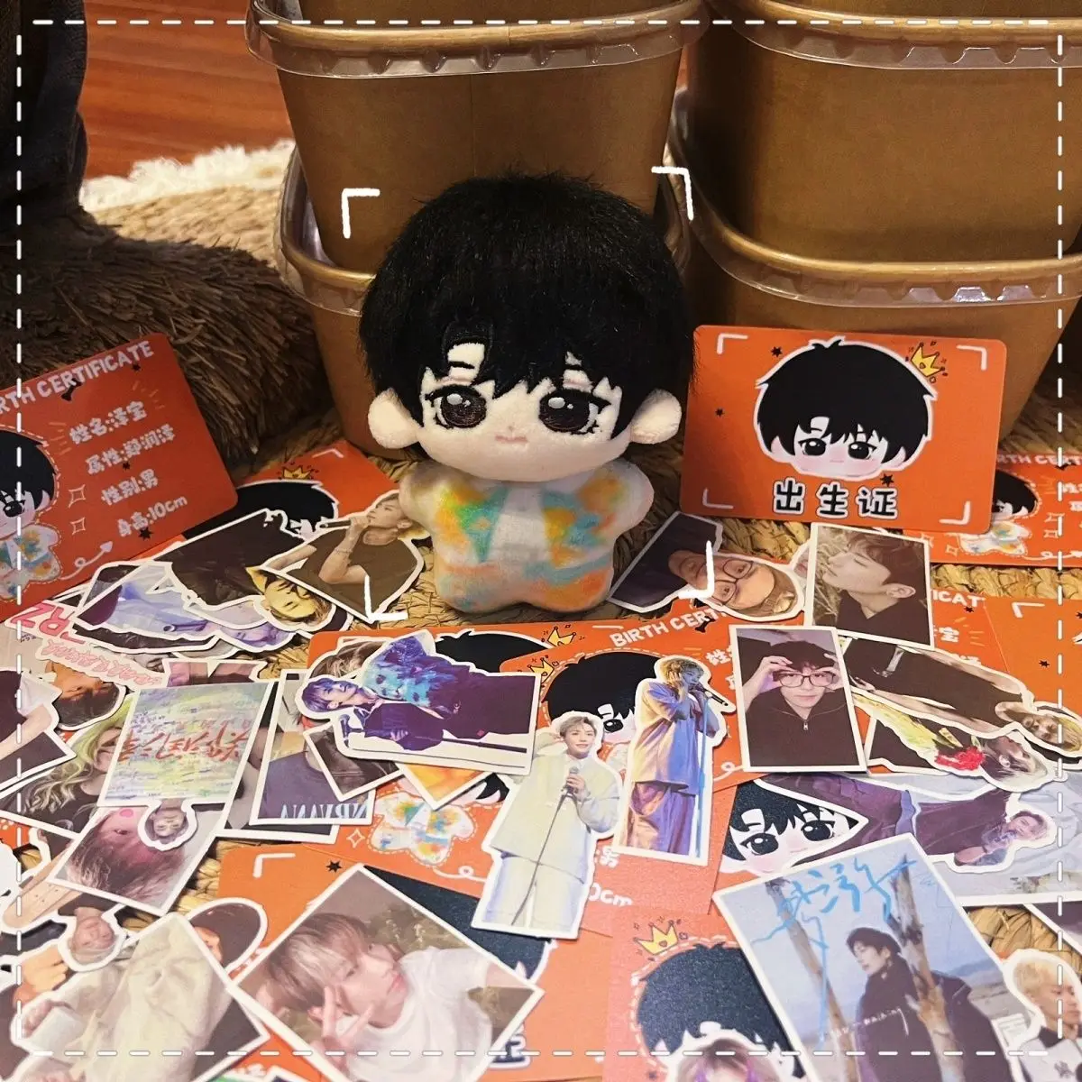 ตุ๊กตาผ้าพลัฌลายปลาดาวของเจิ้ง รุนเจ ขนาด 10 ซม. ของเล่นตุ๊กตาการ์ตูนสำหรับเด็กและผู้ใหญ่ ของสะสม ของขวัญผ้าฝ้าย