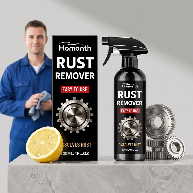 Rust Stain Cleaning Spray Daily Auto Metal Components Gentle Rust Elimination Refurbishment Detailing Care Agent Practical