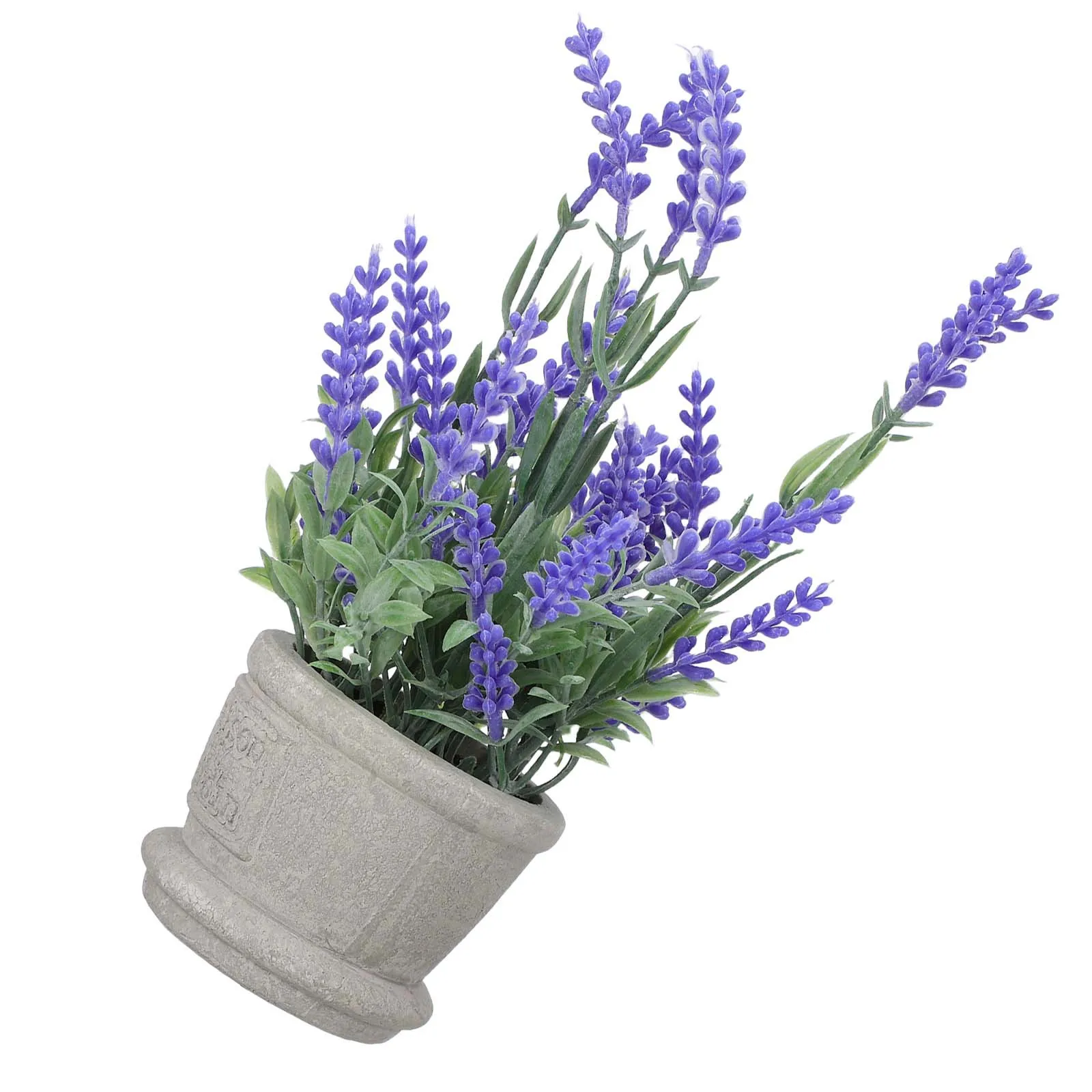 

Potted Artificial Lavender Plant Fake Flower Pot Decor Mini Bonsai Purple Faux Plants for Home Bedroom Living Room Garden Office