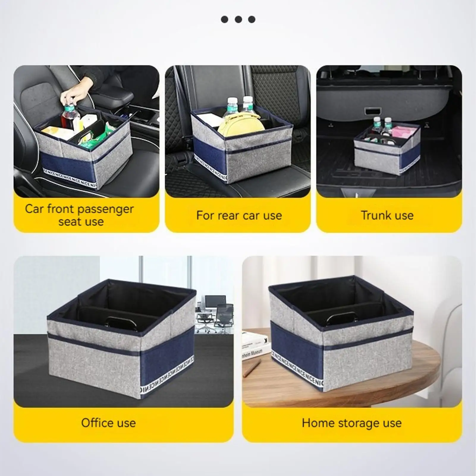 

Car Trunk Storage Organizer Foldable Basket Front Seat Storage Bin For Car SUV Auto Travel Office Document Grocery Moving