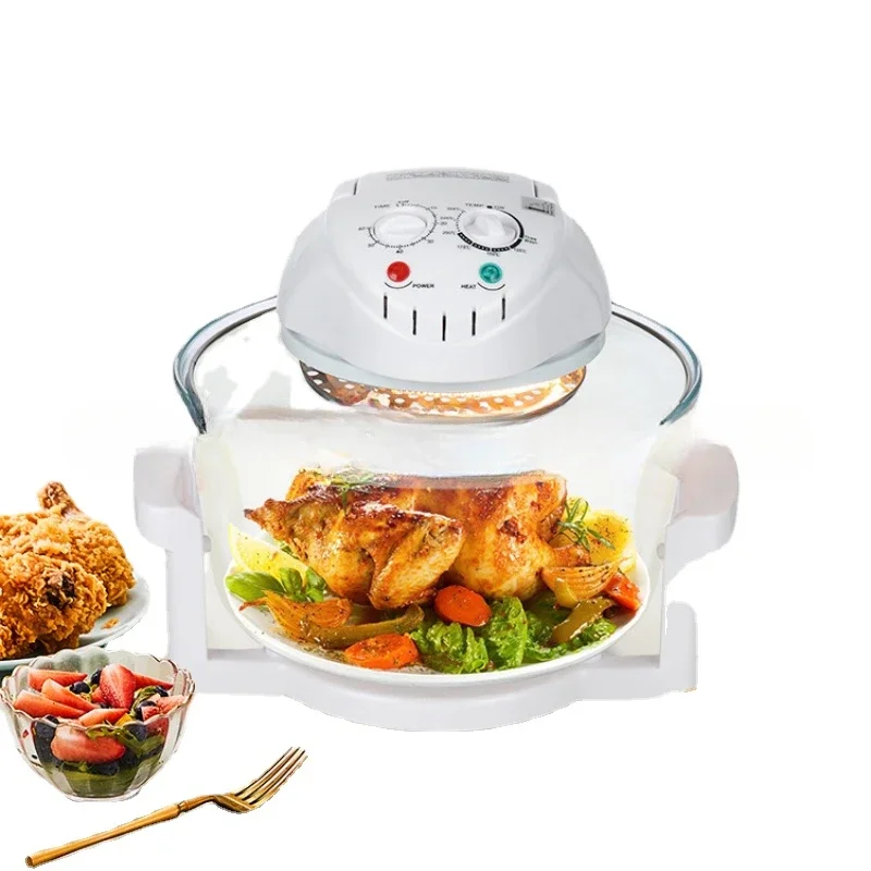 Phace 110V Glass Visual Large Capacity Multifunctional Air Fryer Convection Oven Halogen Oven Electric Oven