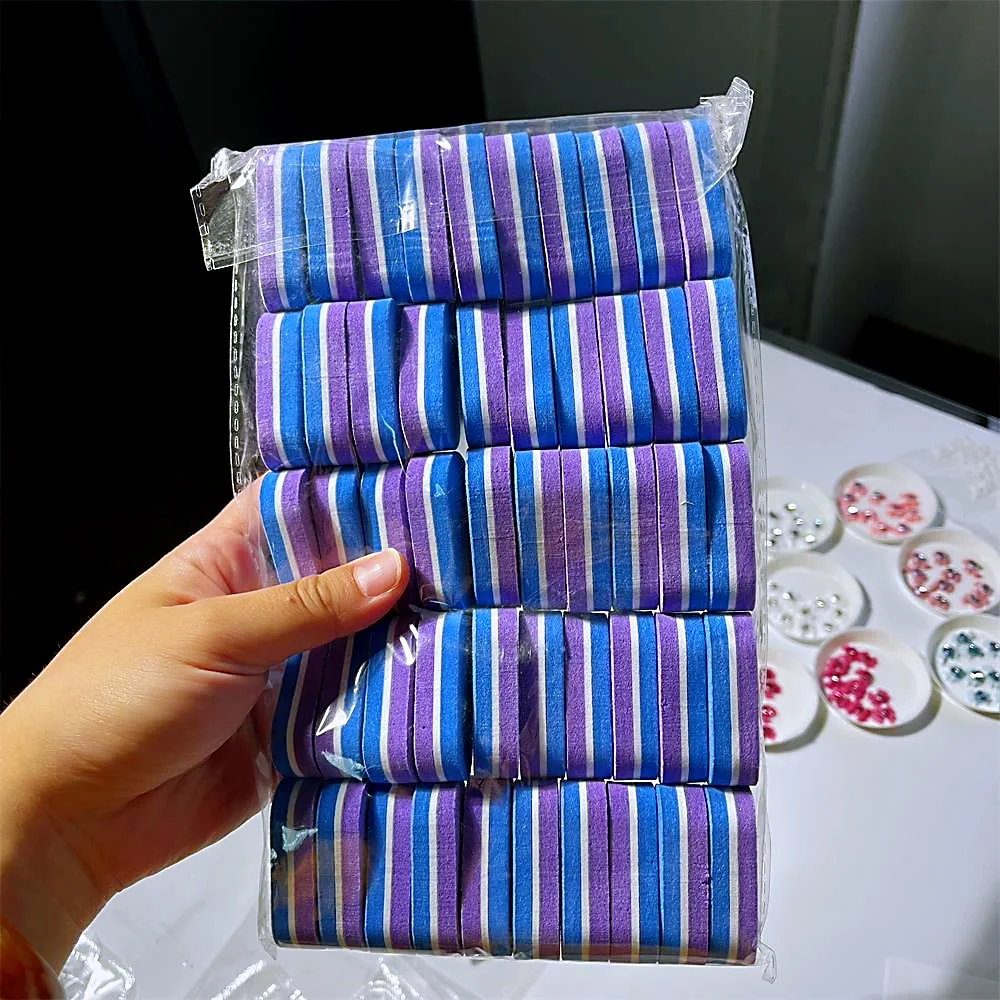 10/20/50/100 Stuks Dubbelzijdig Mini Nagelvijl Polijsten Schuurpapier Spons Schuren Buffer Strips Pedicure manicure Slijpen Gereedschap # *