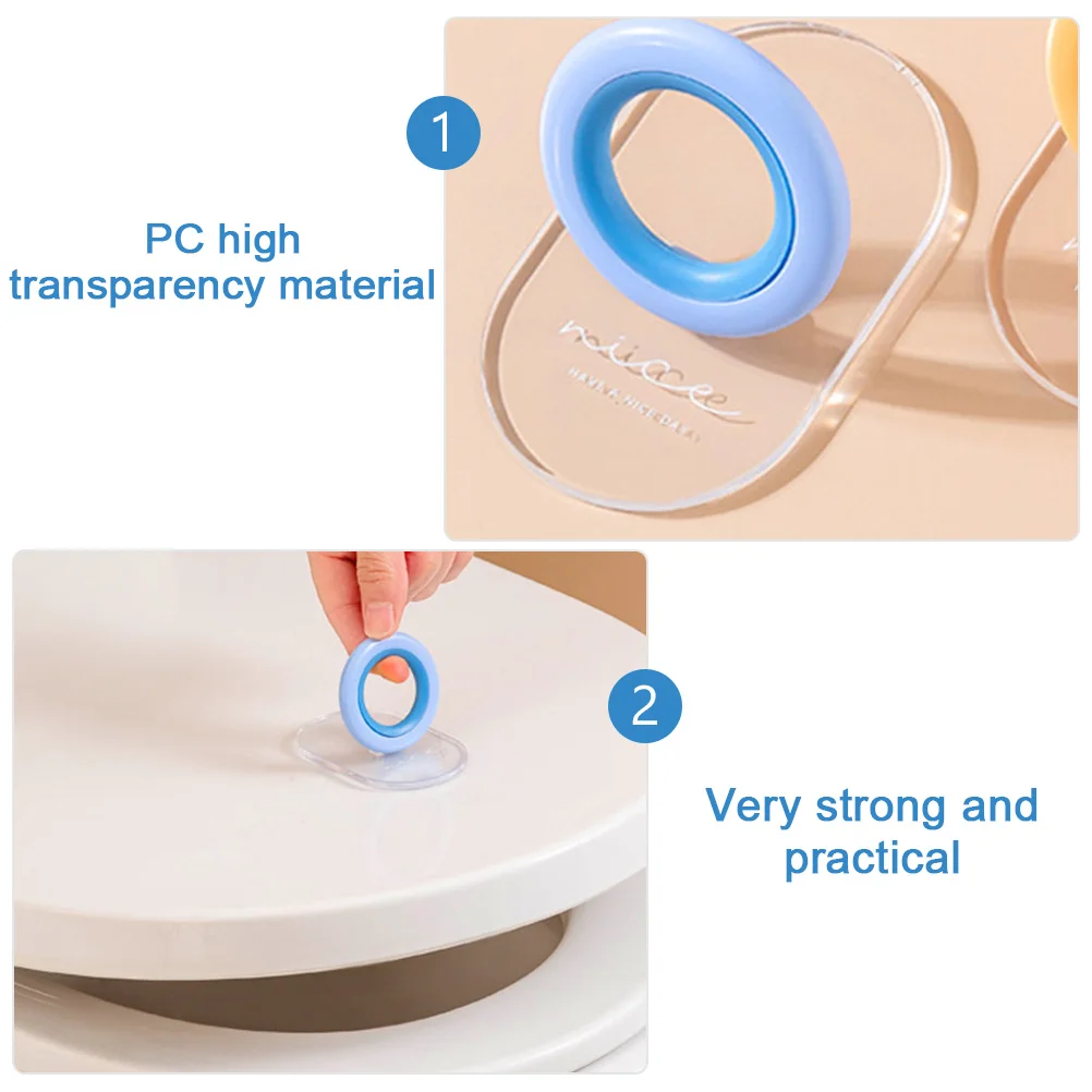 

3pcs Creative Seat Handle Useful Cover Durable Bathroom Toilet Lid Lifter Tool Anti-Touching Seat Lifter For Most Toilet Covers