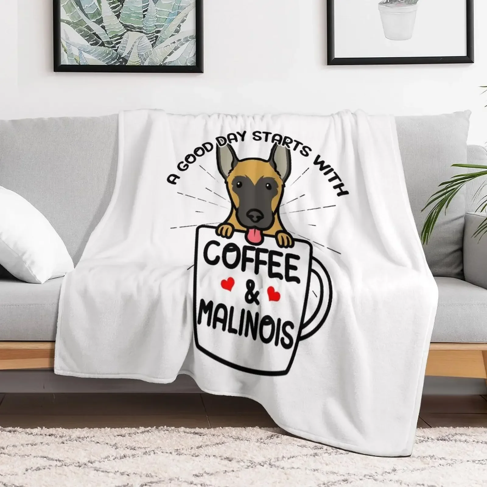 

Malinois Dog Belgian Shepherd Belgian Sheepdog Throw Blanket Decorative Beds Hairy Loose Blankets Sofa cosplay anime Blankets