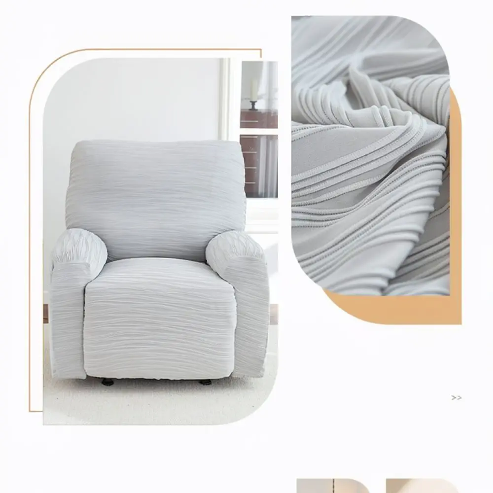Cooling Sofa Slipcover For Power Recliner Furniture Protector Ice Silk Fabric Stretch Slip Covers Water Ripple Couch Case