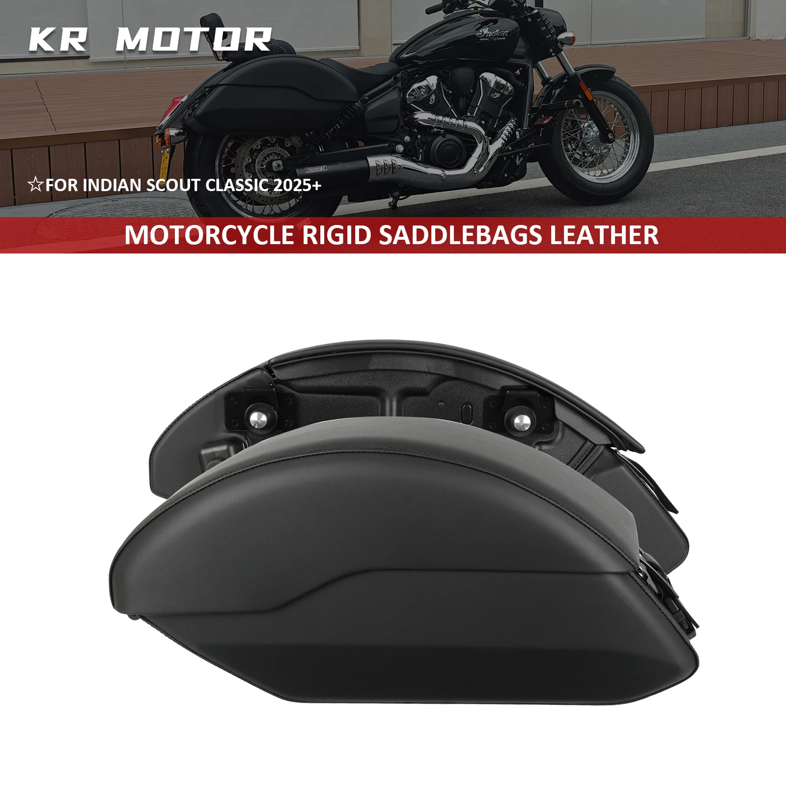 Motorcycle Quick Release ‎Semi Rigid Saddlebags Side Box Mounting Kit Fit For Indian Scout Classic  2025+ Scout Classic 2026