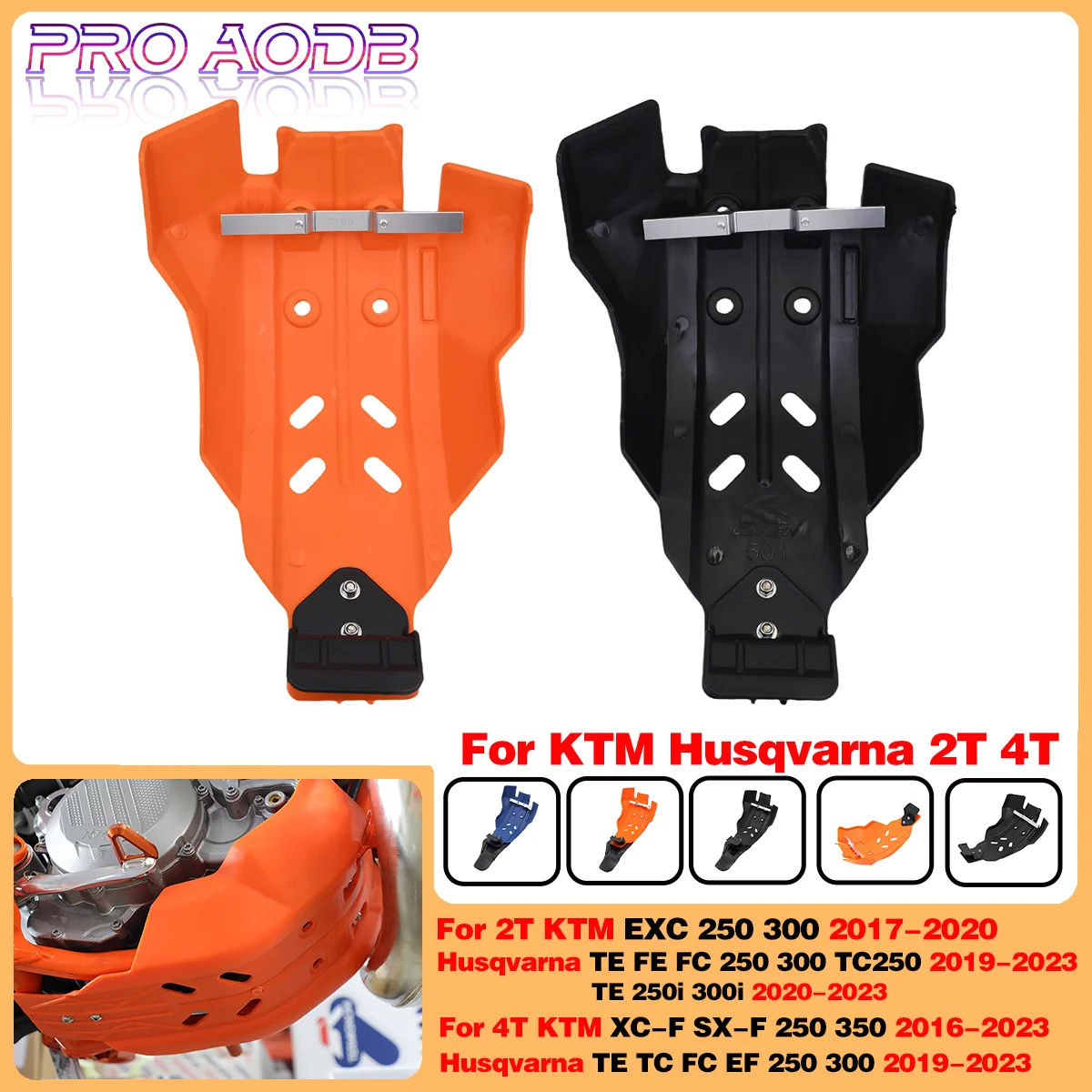 

Motorcycle 2T 4T Engine Frame Protector Cover Guard Skid Plate For Husqvarna TE FE TC FC 250 300 2019-2023 TE250i 300i 2020-2023