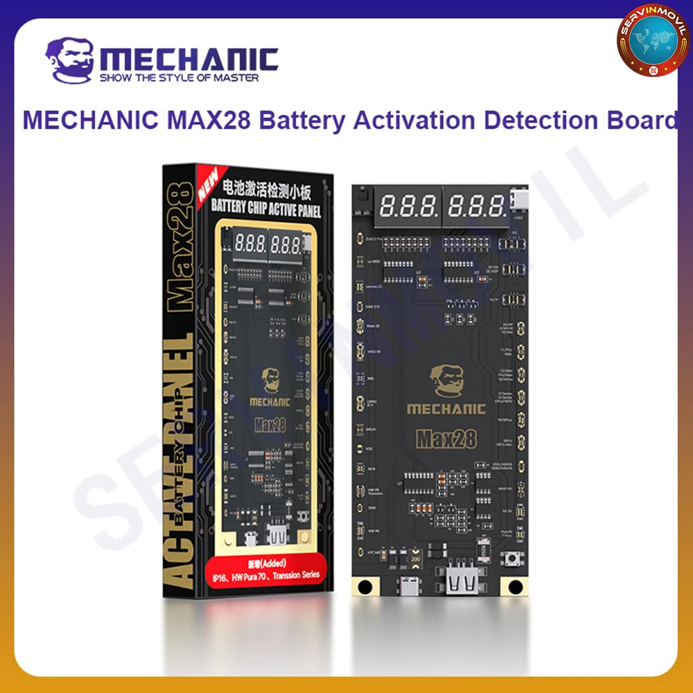 

MECHANIC MAX28 Battery Activation Detection Board for IPhone 6-16 Android Circuit Inspection Charging Test Repair Tool