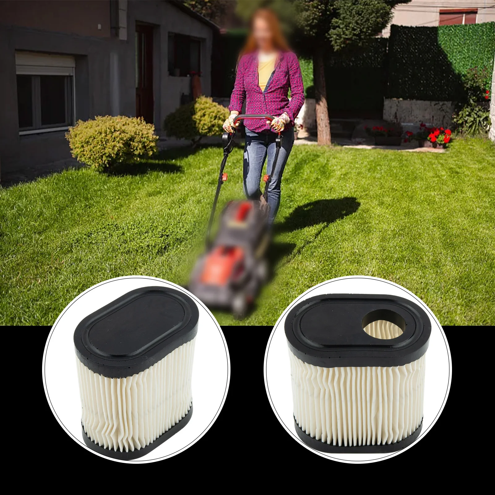 Air Filter Set of 2 for Tecumseh Garden Machinery Engines Compatible with LEV100 LEV115 LEV120 LV195EA OVRM65 OVRM105 OVRM120
