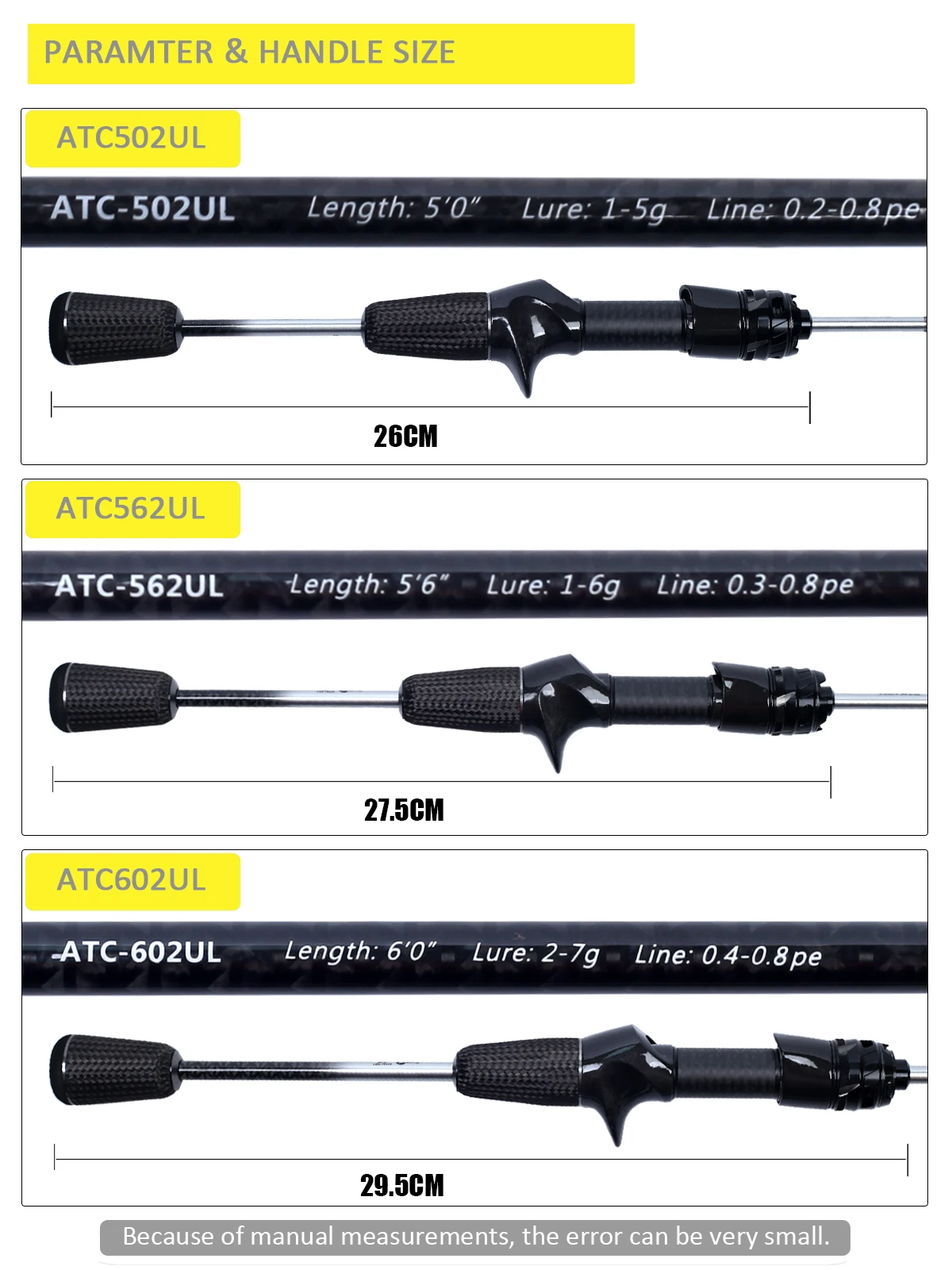 KUYING ARTIST Ultraleichte Angelrute 5'0" 5'6" 6'0" Spinnrute Baitcastingrute für Bach, See, Fluss, Kunstköder, Toray Carbon FUJI SIC 2025 – Detail 11