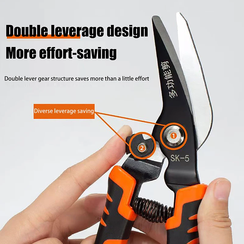 1Pcs Aviation Scissor Snips Metal Sheet Snip Scissors Industrial Cutter Multipurpose Carpet Cutting Scissors
