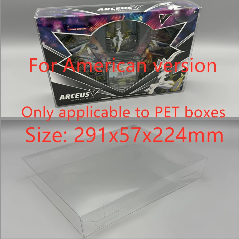 

Dustproof Clear Storage Box For Arceus Card Display Plastic Protector Case For PTCG PET Transparent protector