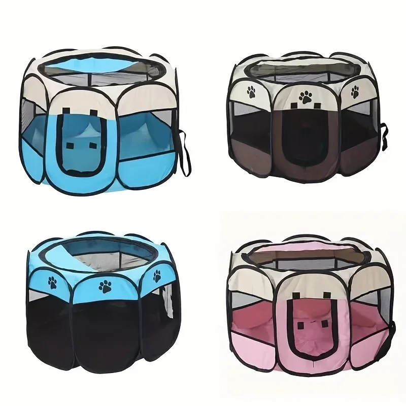 Portable Pet Playpen Cat Birthing Room Foldable Dog Playpen Octagon Puppy Playpen Indoor for Dogs Cats And Rabbits Small animals