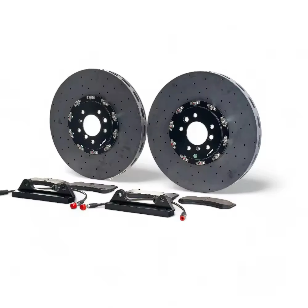 Carbon Ceramic Brake 370*30MM PCCB Carbon Ceramic Rotor and Pads OEM Size Direct Replacement Custom for Mustang GT500+