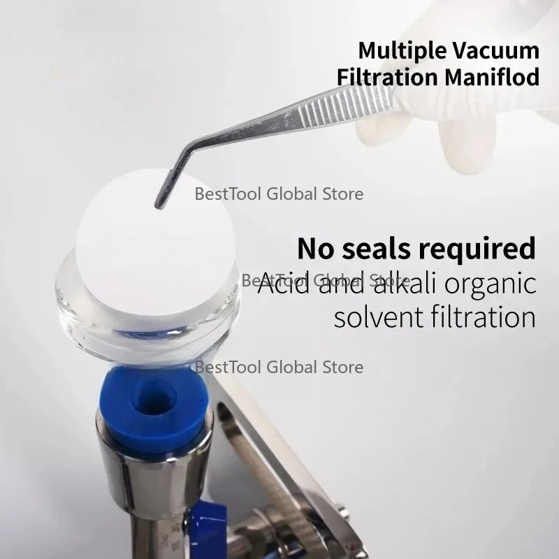 3 Br-anch Glass Funnel Manifolds Vacuum Fil-tration System High Qu-ality Lab Use Efficient Liquid-Sep-aration Filter
