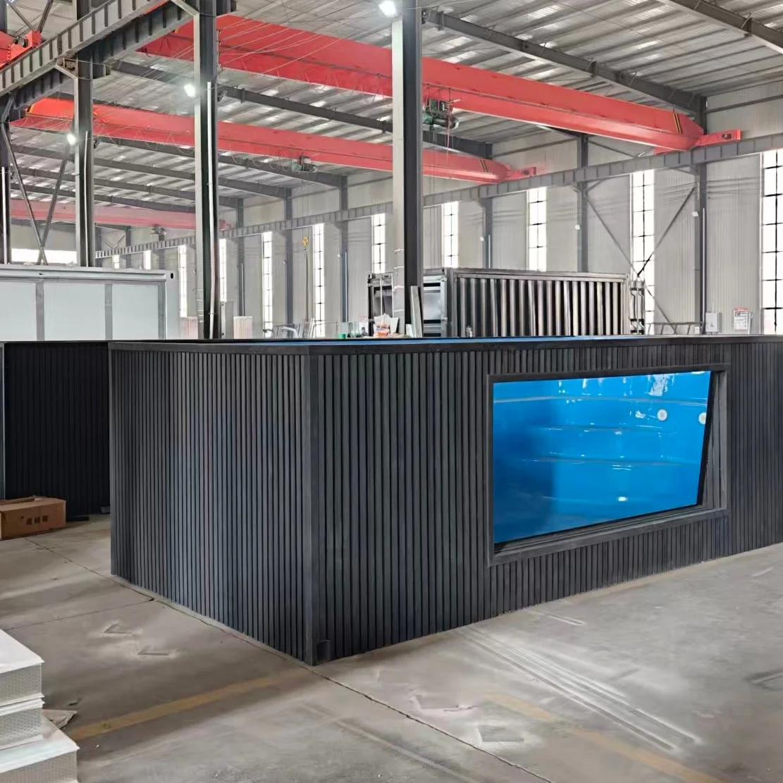 Easy Assembly Shipping Container Swimming Pool Heavy‑Duty Anti‑Rust Above Ground Pool for Home Backyard Villa Outdoor Swimming
