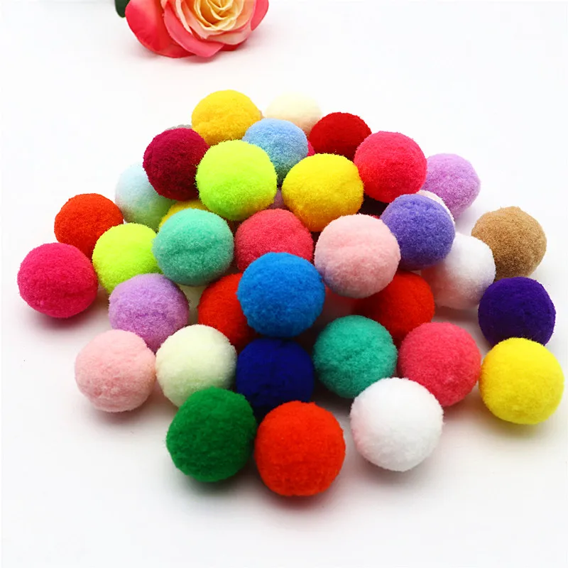 10-20g Pompoms 8Mm 10Mm 15Mm 20Mm 25Mm 30Mm Zachte Pompones Fluffy  Pluche Diy Furball Ambachten Home Decor Naaien Levert