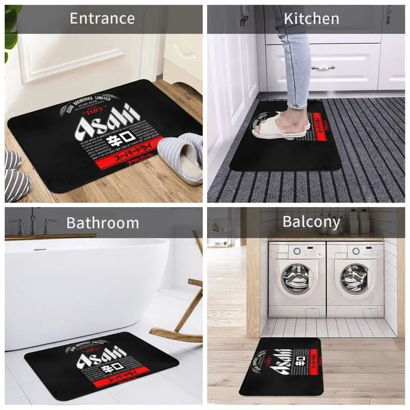 Asahi Beer Japanese Mat Rug Carpet Tapis Shaggy Foot Pad Fashionable Light Luxury