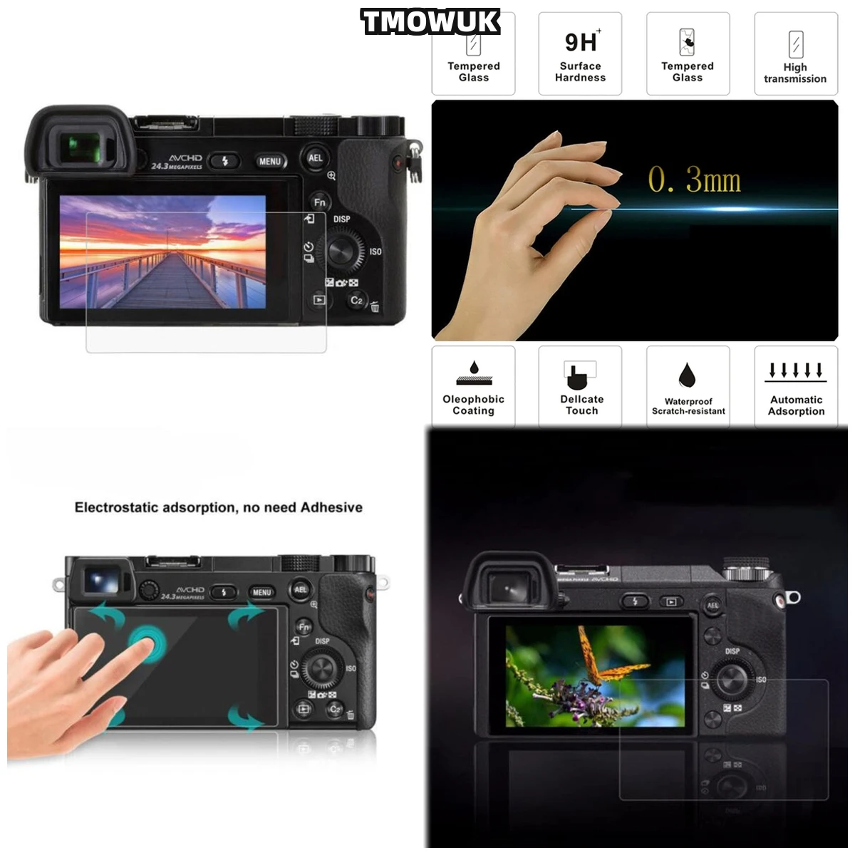 

Premium 9H Hardness Protective Film For Sony Alpha A6600 A6000 A6100 A6300 A6400 A5000 NEX-7/6/5/5N/5T/5R/3 – HD Clarity, Bubble